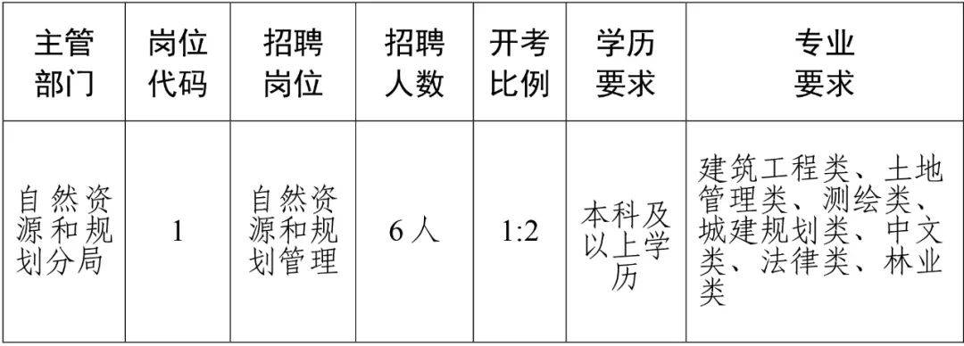 隆德县自然资源和规划局招聘启事公告